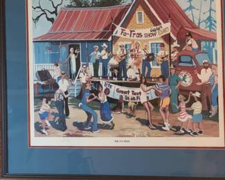 signed Earl Hebert print of  "The Fa Tras"