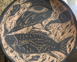 artists made sgraffito dated Jan 28 1965--Titled "Winners and Losers"