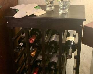 wine rack with fine wines