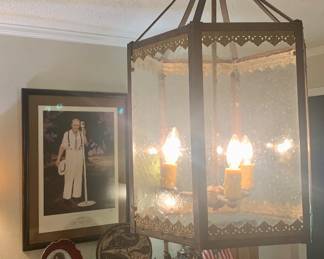 custom made swag light made by the Bevolo Gas and Electric Light CO of New Orleans