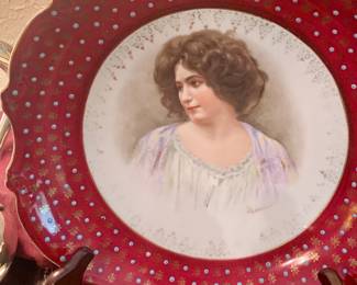 Austrian porcelain portrait plate--turn of the last century
