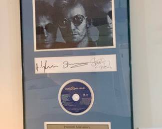 Sting and the Police Limited Edition lithograph and CD signed by all three band members