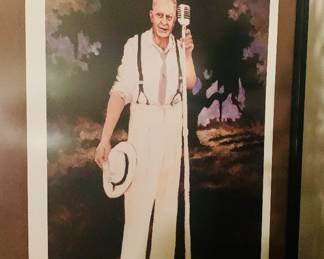 signed and framed George Rodrigue of Earl Long