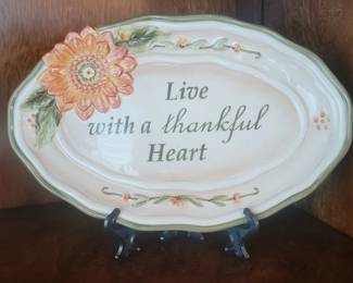 Live with a Thankful Heart Decorative Plate