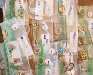 Gold and silver jewelry