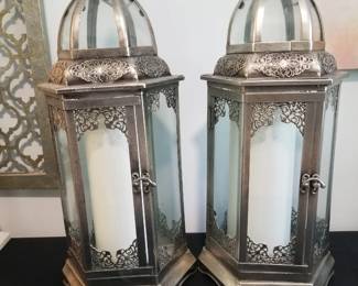 Metal coach style lanterns