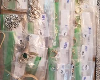 Gold and silver jewelry