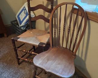 Several single vintage chairs