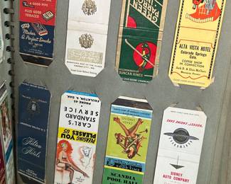 Large album of vintage matchbooks