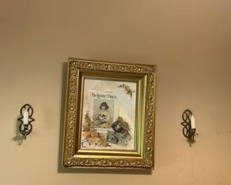 Large collage in beautiful ornate frame