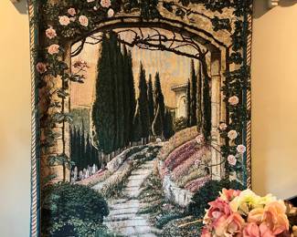Vintage French Garden Wall Tapestry