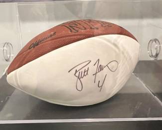 Signed Brett Farve Football 