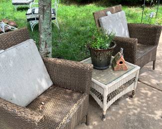 Wicker Patio Chair Set