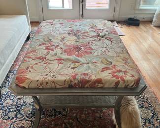 Upholstered Floral Table
