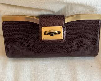 Etra  Leather Lizard Effect Clutch