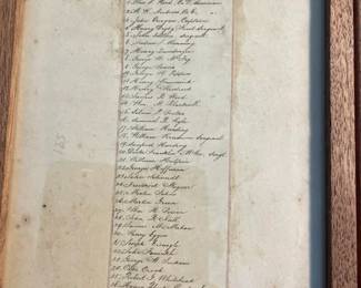 OUTSTANDING Albumen View 22nd Ohio Company I Infantry with Soldiers Names on Back
