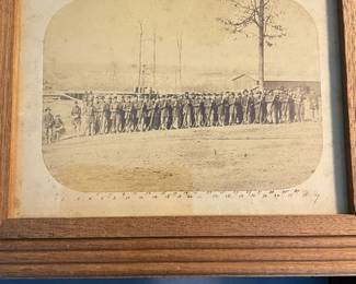 OUTSTANDING Albumen View 22nd Ohio Company I Infantry with Soldiers Names on Back