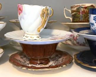 Demi-tasse cups + saucers (Asian + European)