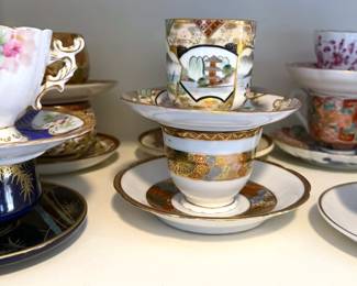 Demi-tasse cups + saucers (Asian + European)