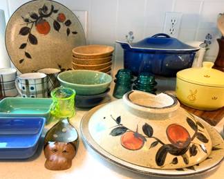Kitchenwares, including Otagiri stoneware “Persimmon"