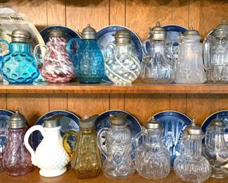 Vintage glass syrup pitchers