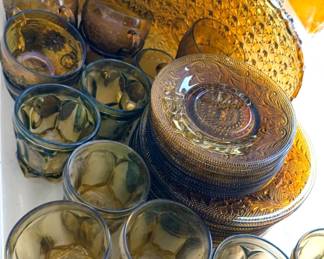 Vintage amber glasswares