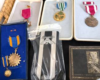 Vintage military medals, including Bronze Star
