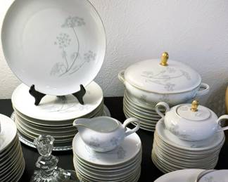 Eschenbach Bavarian “Queen Anne's Lace" dish + serving wares