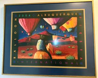 Abq Balloon Fiesta framed + unframed posters 1980s - 2000s