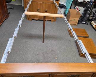 Vintage Expandway Cabinet with Expandable Table - expands up to 9Ft 1 Inch long (has 6 leafs for extending to the length you want)