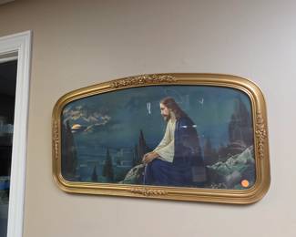 Vintage Gold Tone Framed of "Jesus on the Mount of Olives"