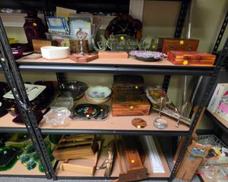 Wood Boxes, Vintage Shelves, and other decor