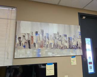 Modern Canvas Wall Art with depiction of city scape