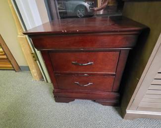2 Drawer Wood Night Stand