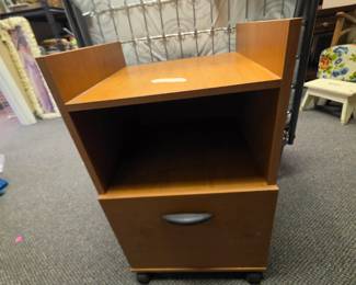 Small Laminate File Cabinet / Printer Cart (some damage on top)
