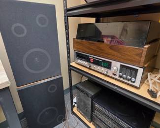 Vintage Midland Stereo System w/ Record Player (Speakers, Radio and Record Player work, 8-Track not functioning)