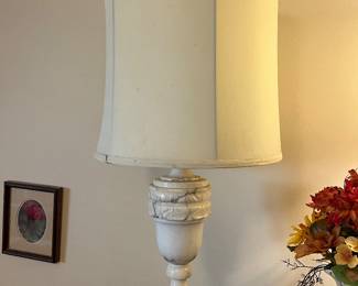 Italian carved alabaster lamp