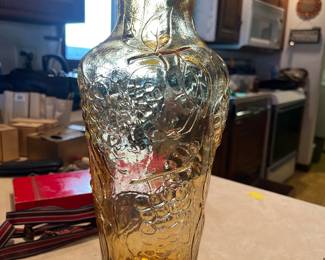 Vintage amber glass vase