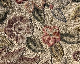 Hooked wool rug