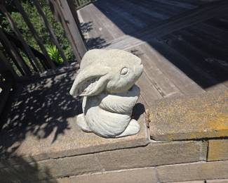 Concrete Bunny Garden Statue