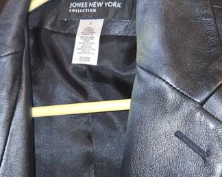Jones New York Collection Leather Blazer