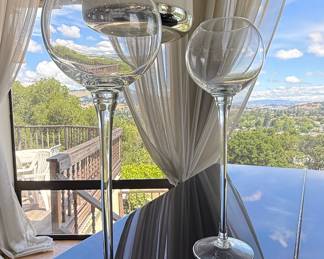 Pair of Large Balloon Wine Glasses