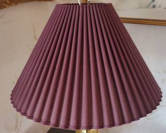 Vintage Stiffel Brass Table Lamp with Pleated Shade