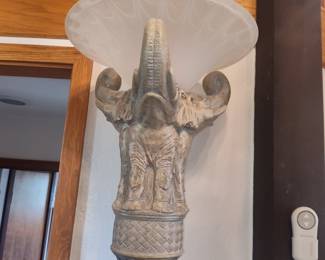 Art Deco Elephant Column Floor Lamp
