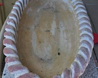 Oval Planter Pot with Twisted Rope Rim