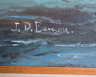 Oil Painting of a Tall Ship by J.D. Benson