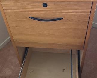 Two-Drawer Wooden Filing Cabinet
