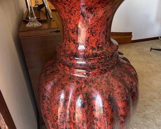 Large Ceramic Swirl Vase
