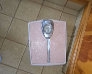 Vintage Pink Detecto Bathroom Scale