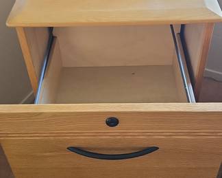 Two-Drawer Wooden Filing Cabinet